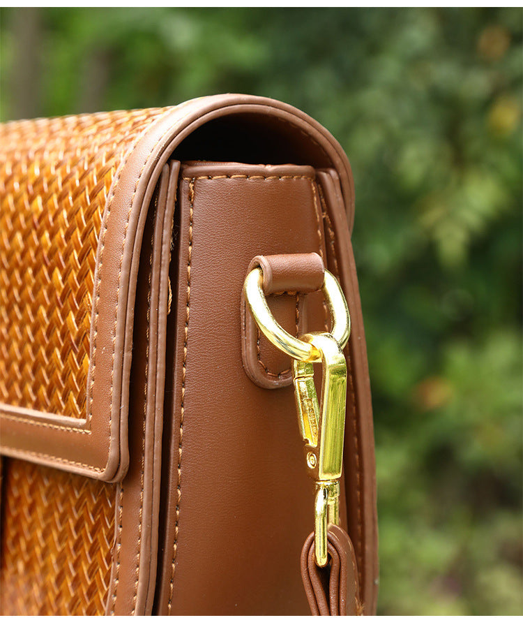 Handmade bamboo leather bag