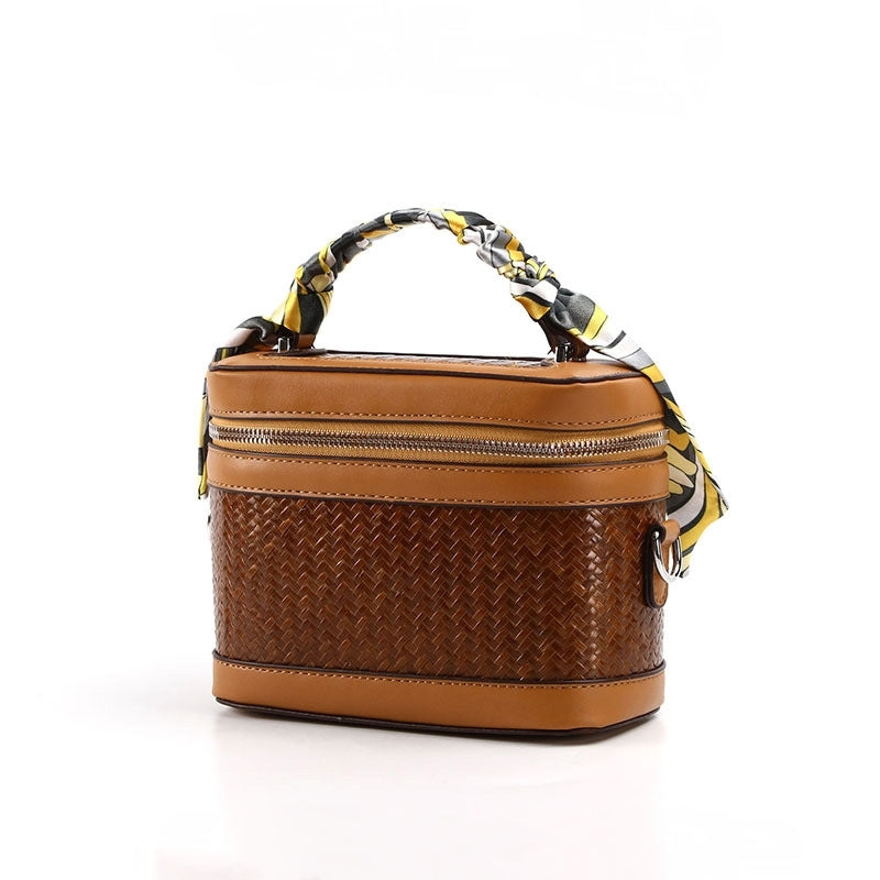 Handmade bamboo leather bag